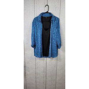 Sarah Michelle Womens 2 layer dress  top blouse size 1X good condition